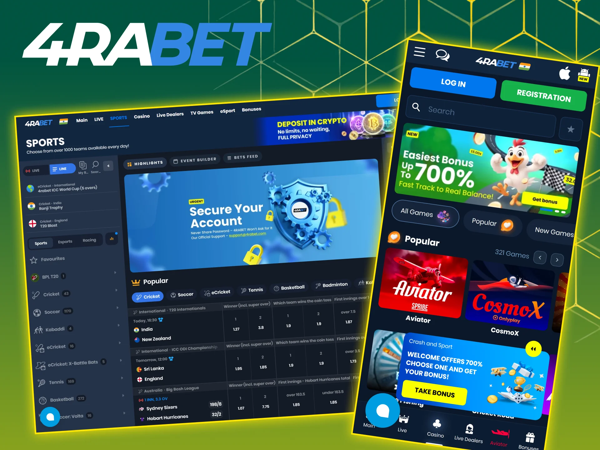 The modern bookmaker and online casino 4rabet is an excellent alternative to Bet365.