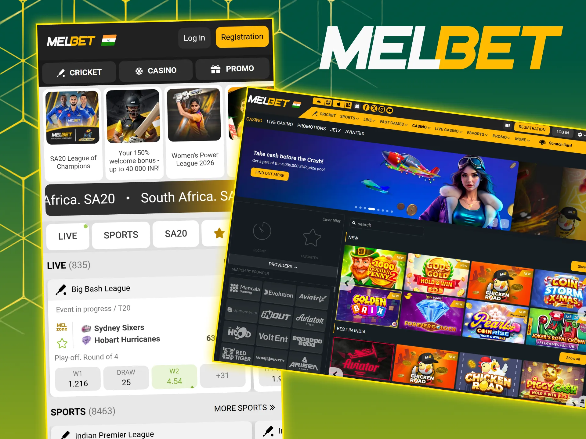 Melbet offers a wide range of bets and a selection of casino games, making it a worthy alternative to the Bet365 platform.
