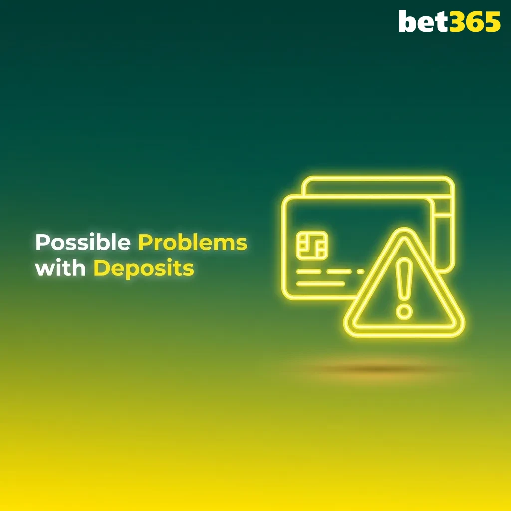 Troubleshooting guide showing common deposit issues like payment declines, incorrect details, and verification requirements.
