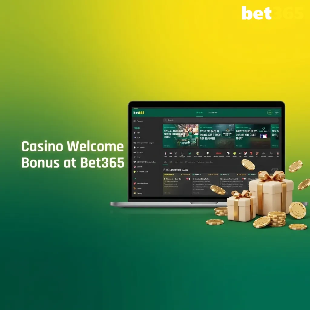 Bet365 Casino welcome bonus offering 15% deposit match up to ₹4,000 for new players in India with wagering requirements