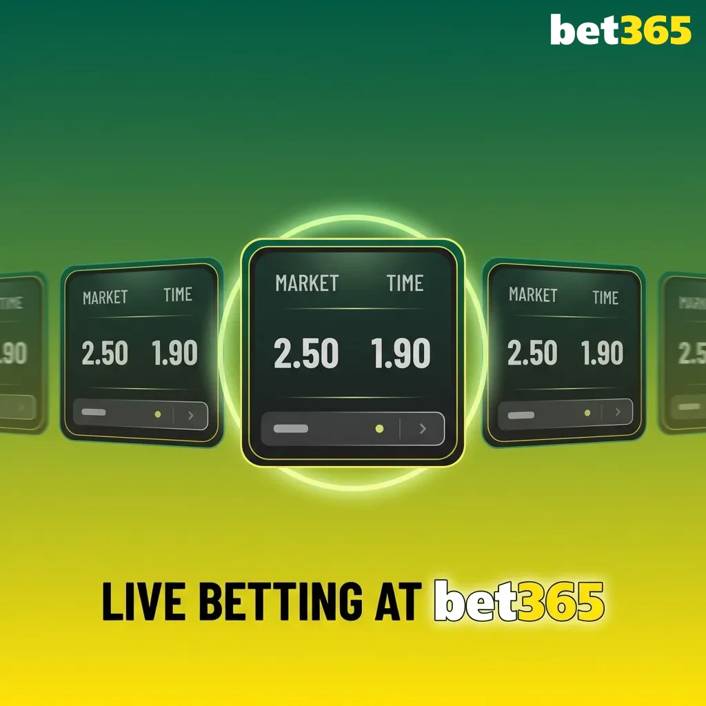 Bet365 live betting interface showing in-play odds for cricket, football, tennis with live streaming and real-time markets