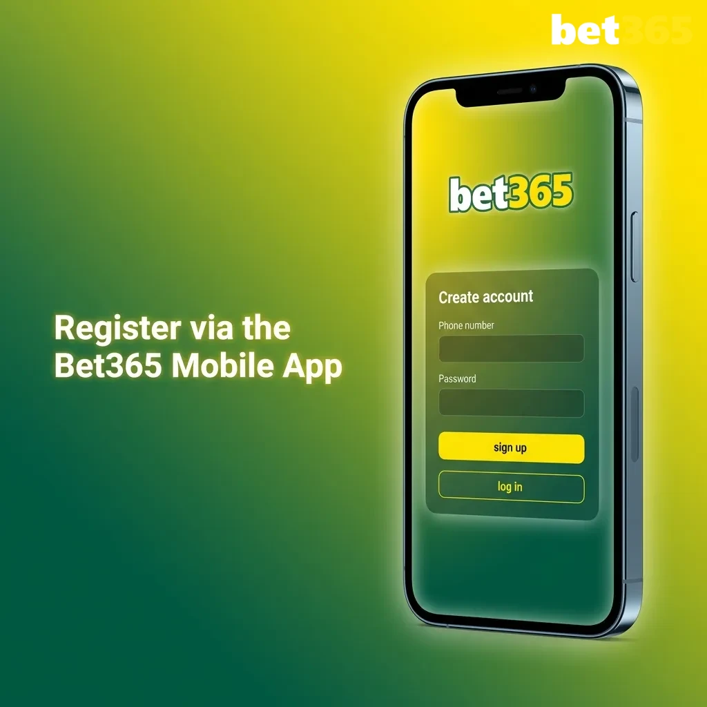 Bet365 mobile app registration interface showing the join button and signup form on a smartphone screen