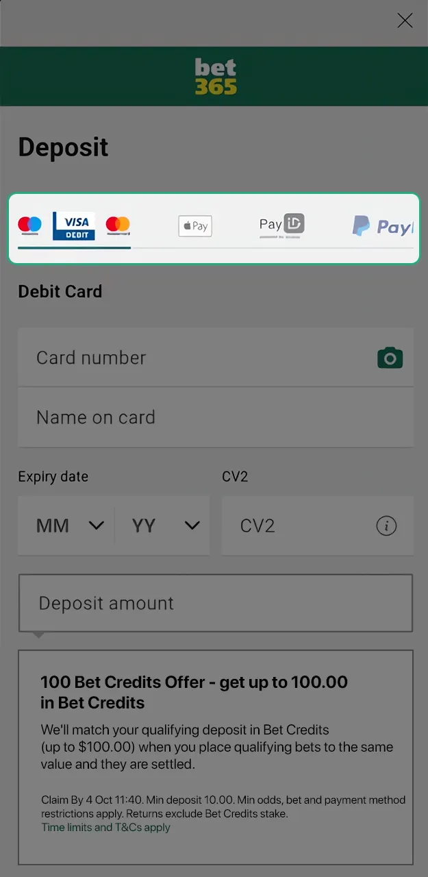 Find the best odds and football markets at Bet365.