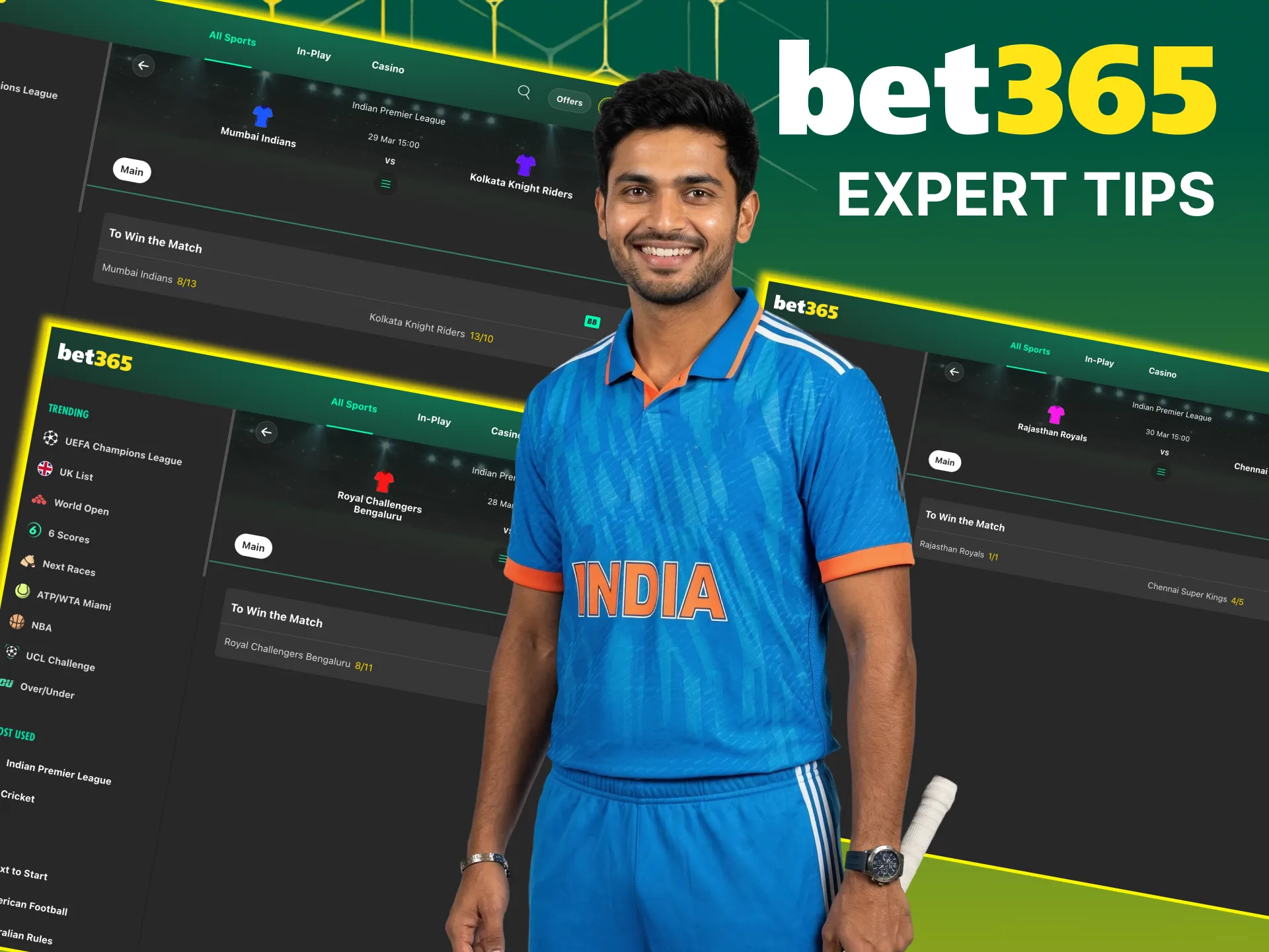 IPL wagering advice covers form analysis, team updates and live betting on Bet365.
