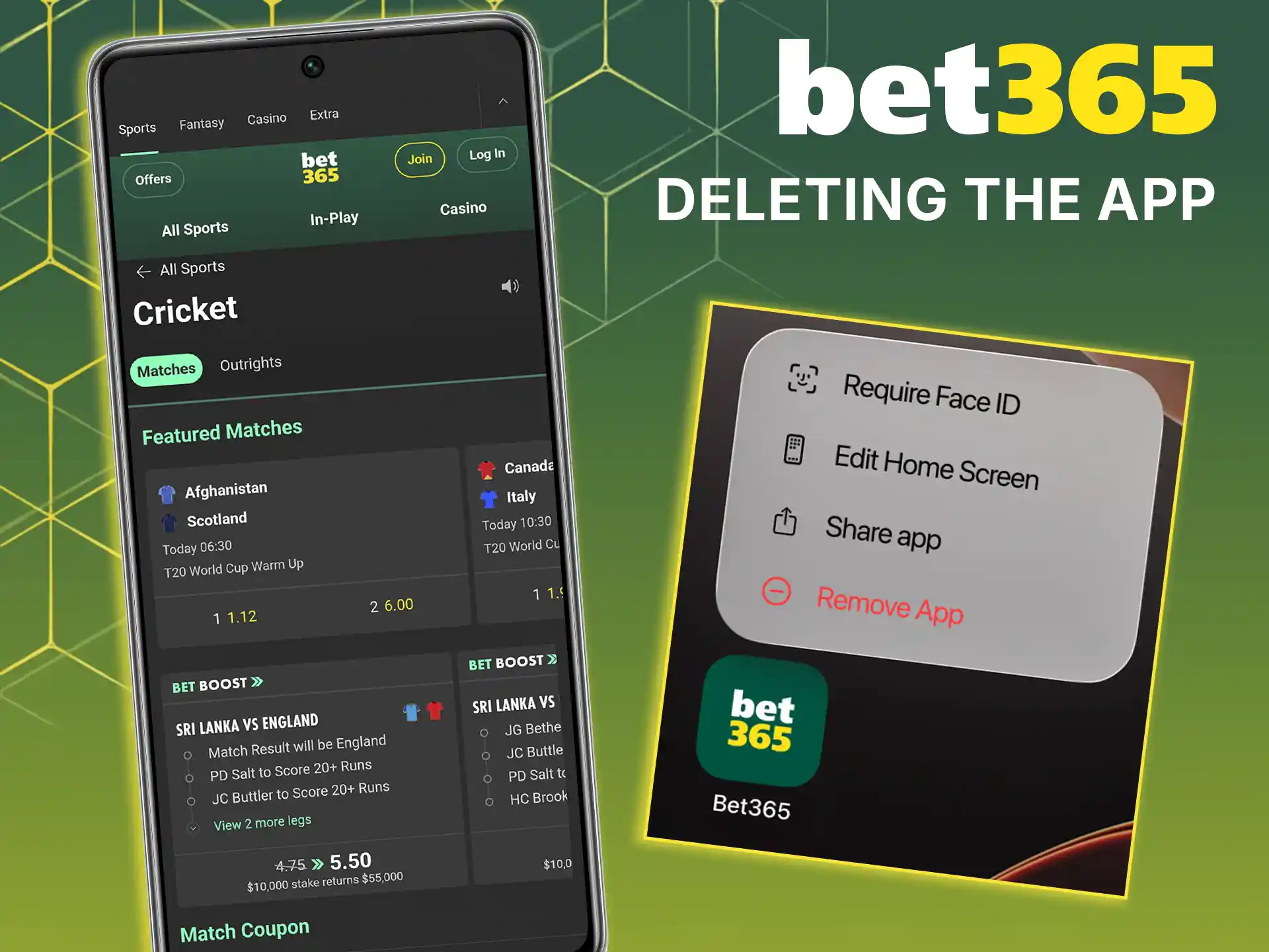 Find out how to uninstall the Bet365 app.