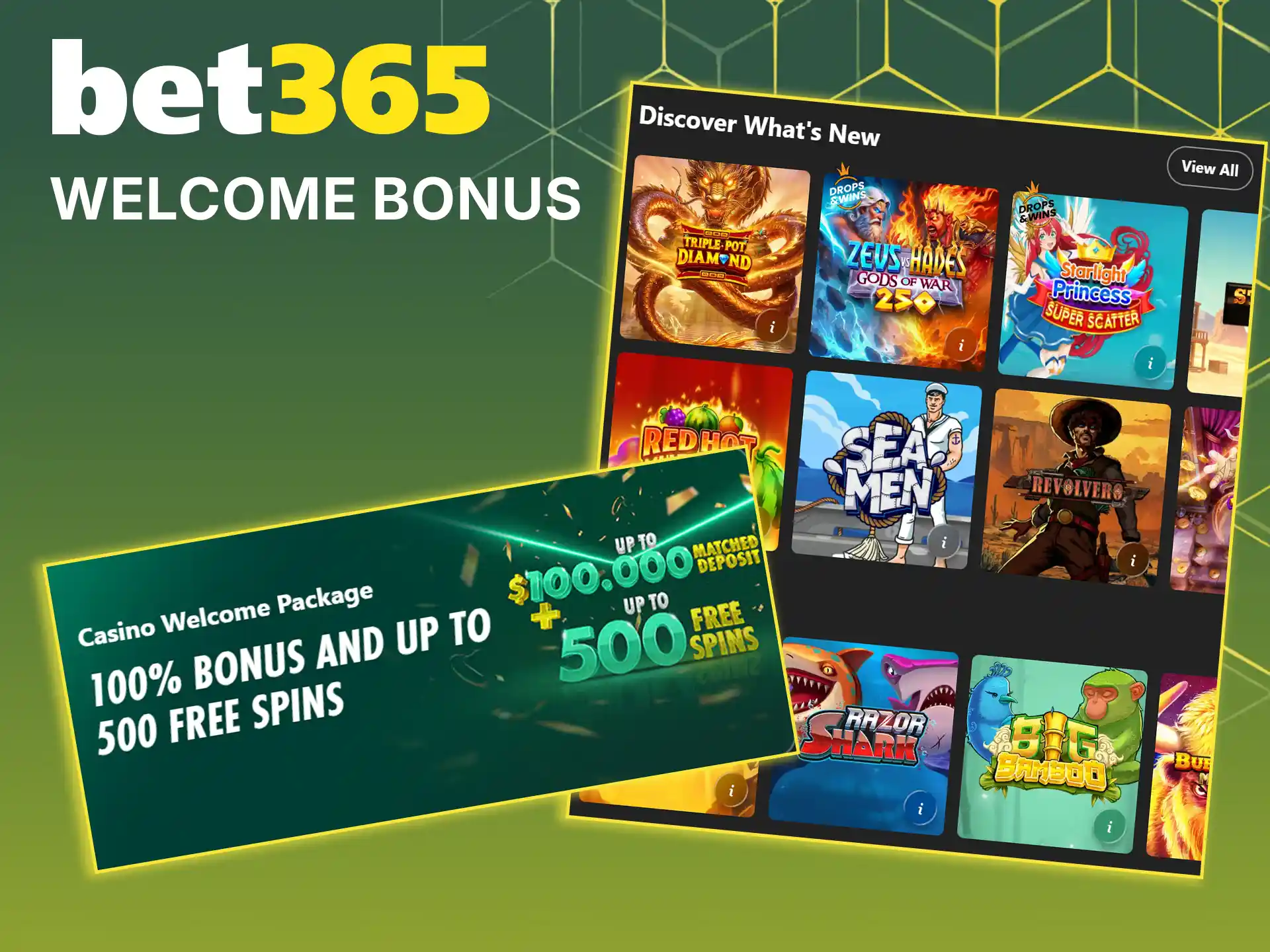 Read the detailed rules to activate the casino welcome bonus at Bet365.