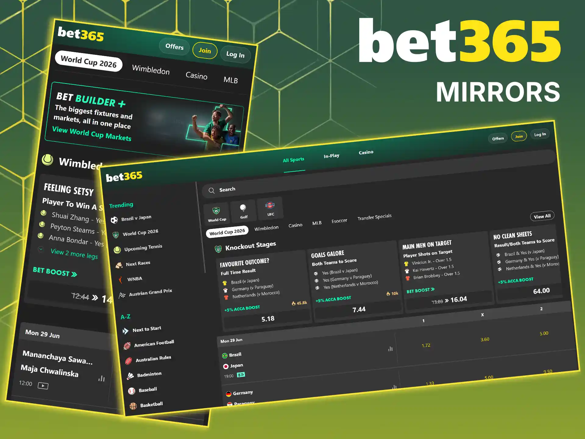 Find alternatives to the Bet365 platform.